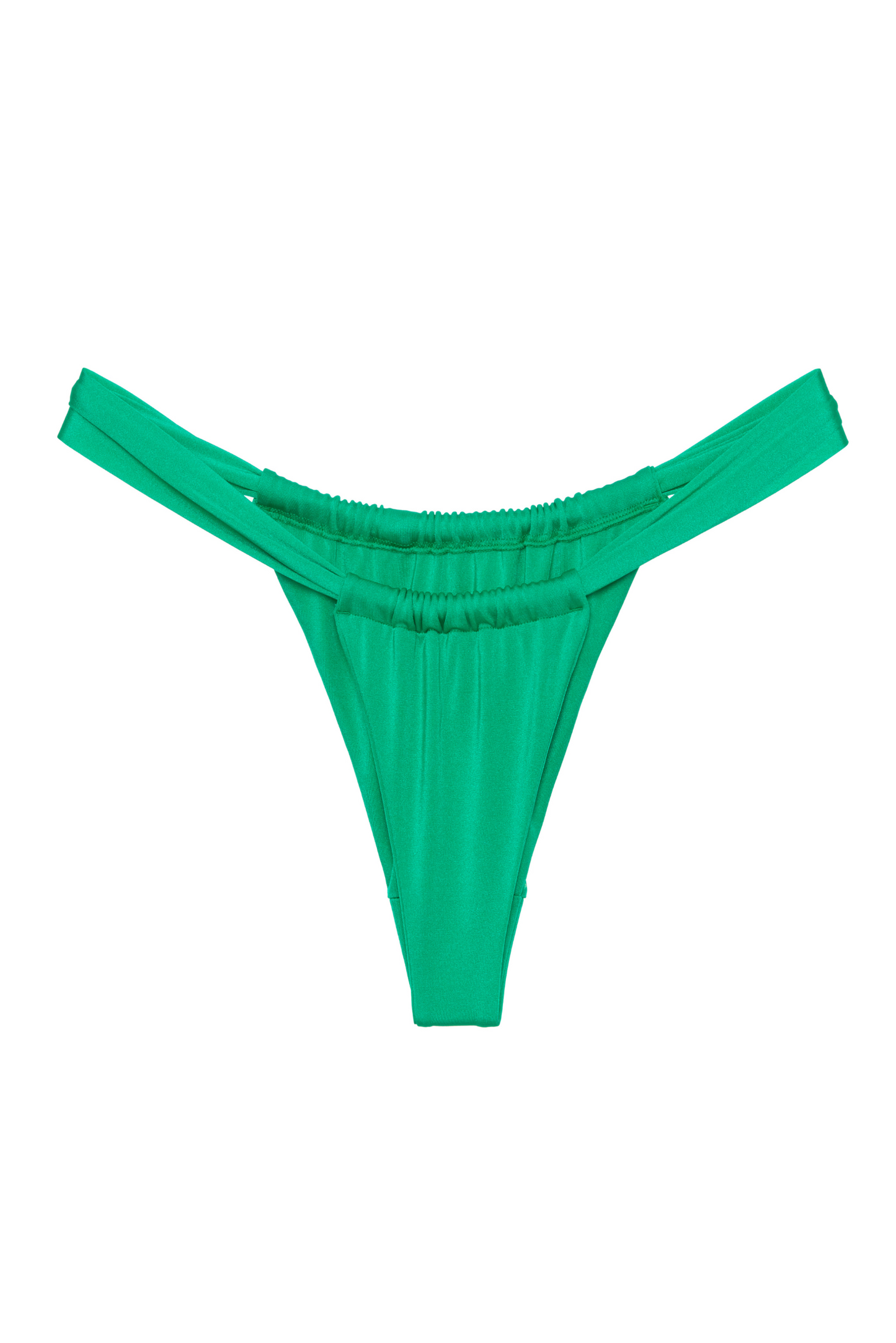 Green Mystery Bottom – Brazilian cut with ruched detail