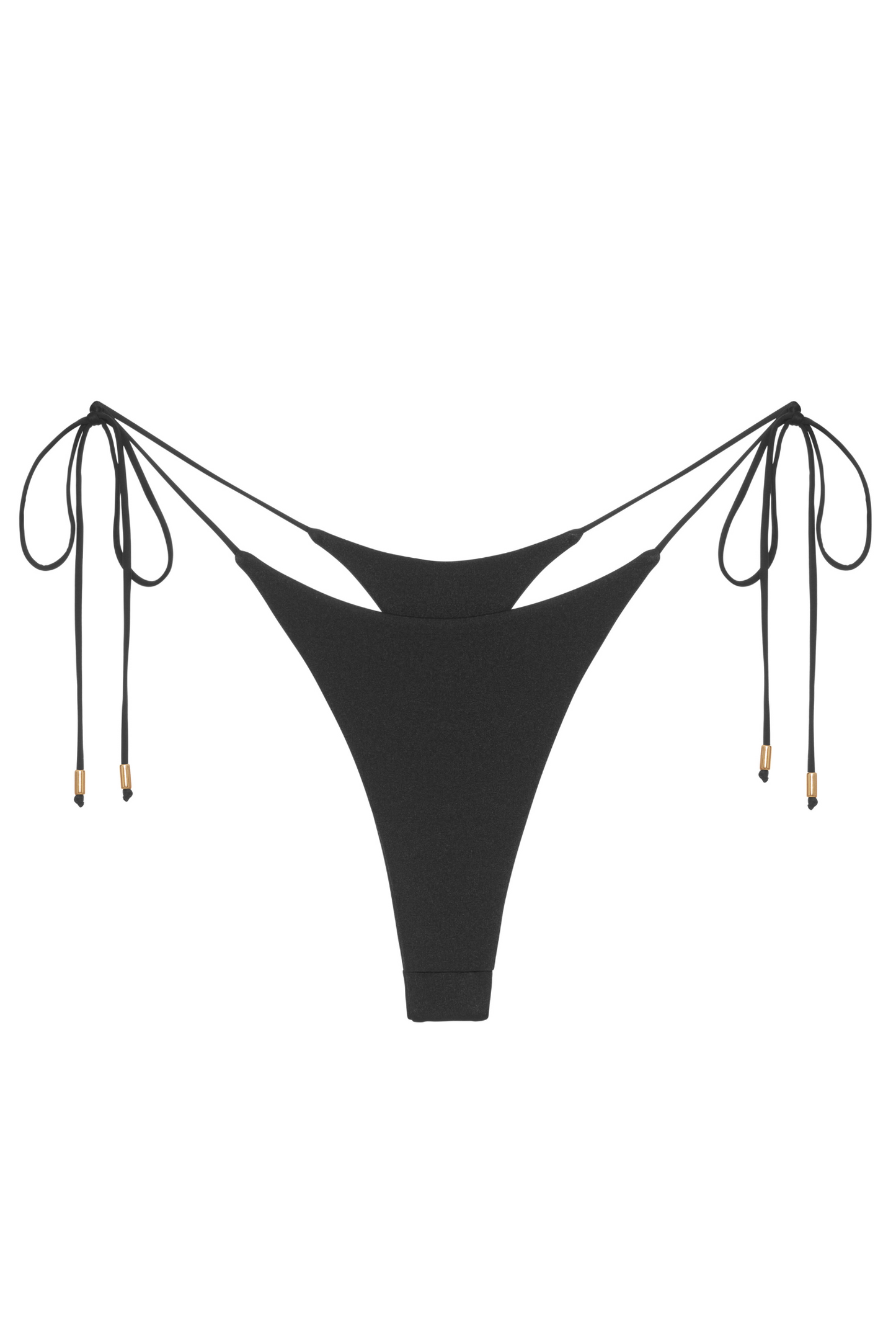 Black Malibu Bottom bikini bottom - front view