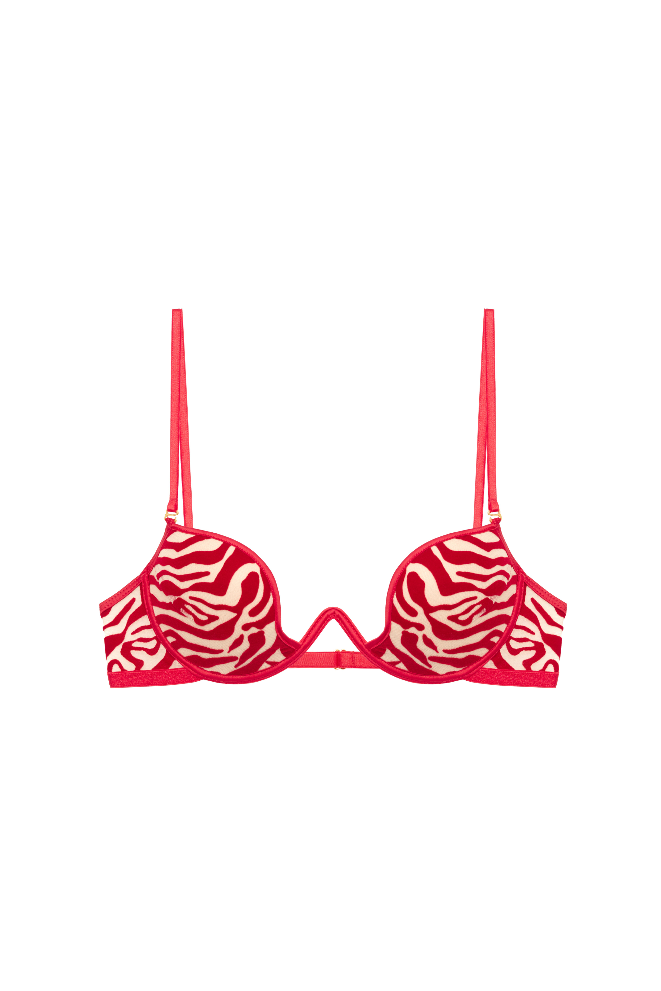 Red Kylie bra with tiger pattern