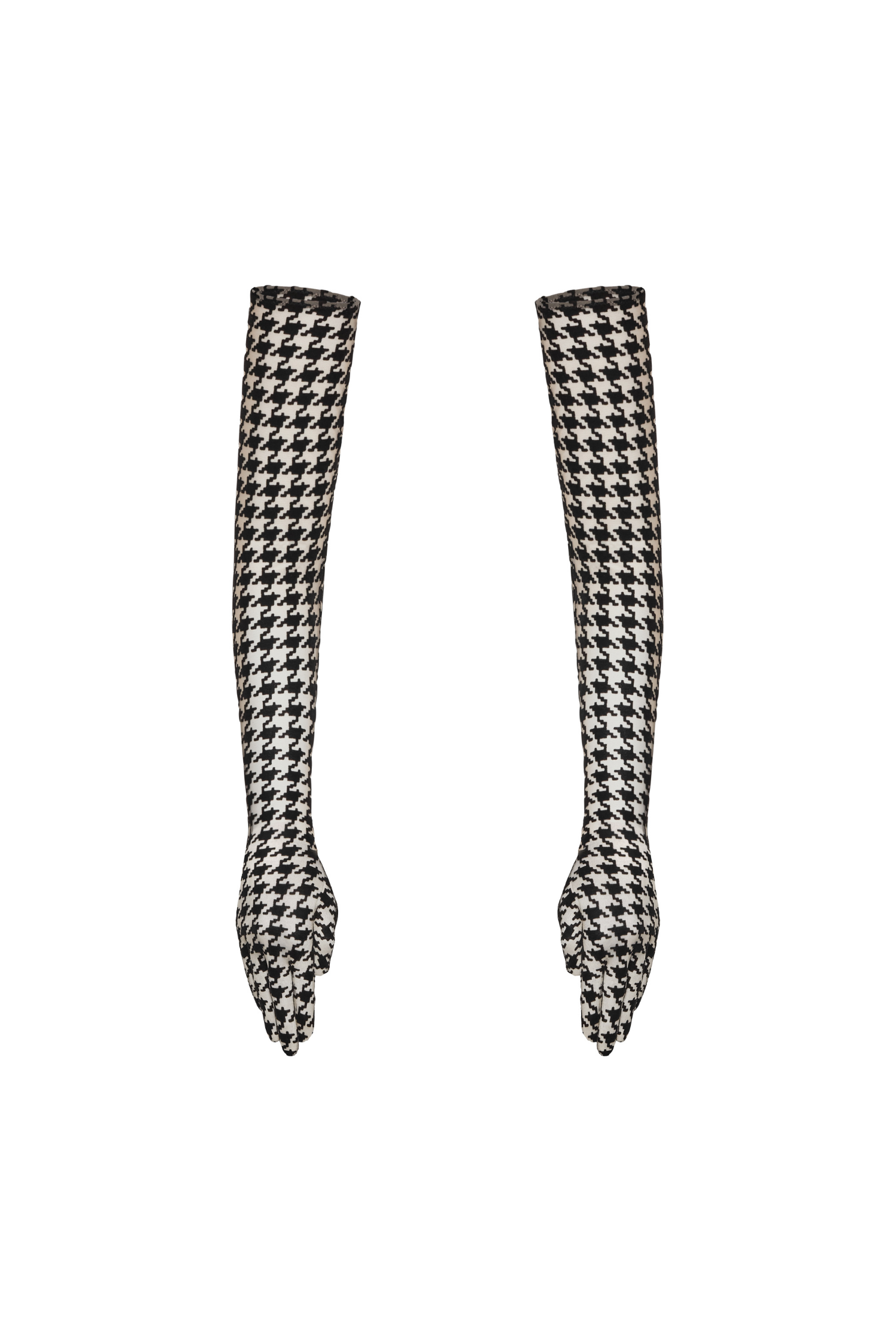 Oxford gloves – close-up of fabric and houndstooth texture