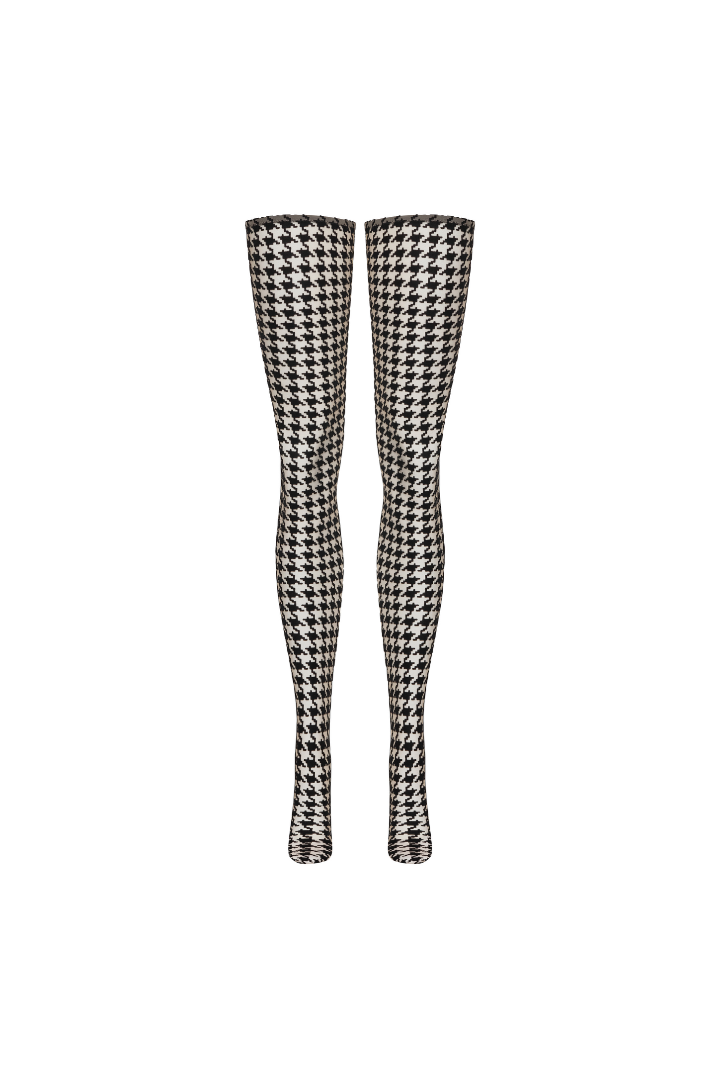 Oxford stockings – black houndstooth pattern