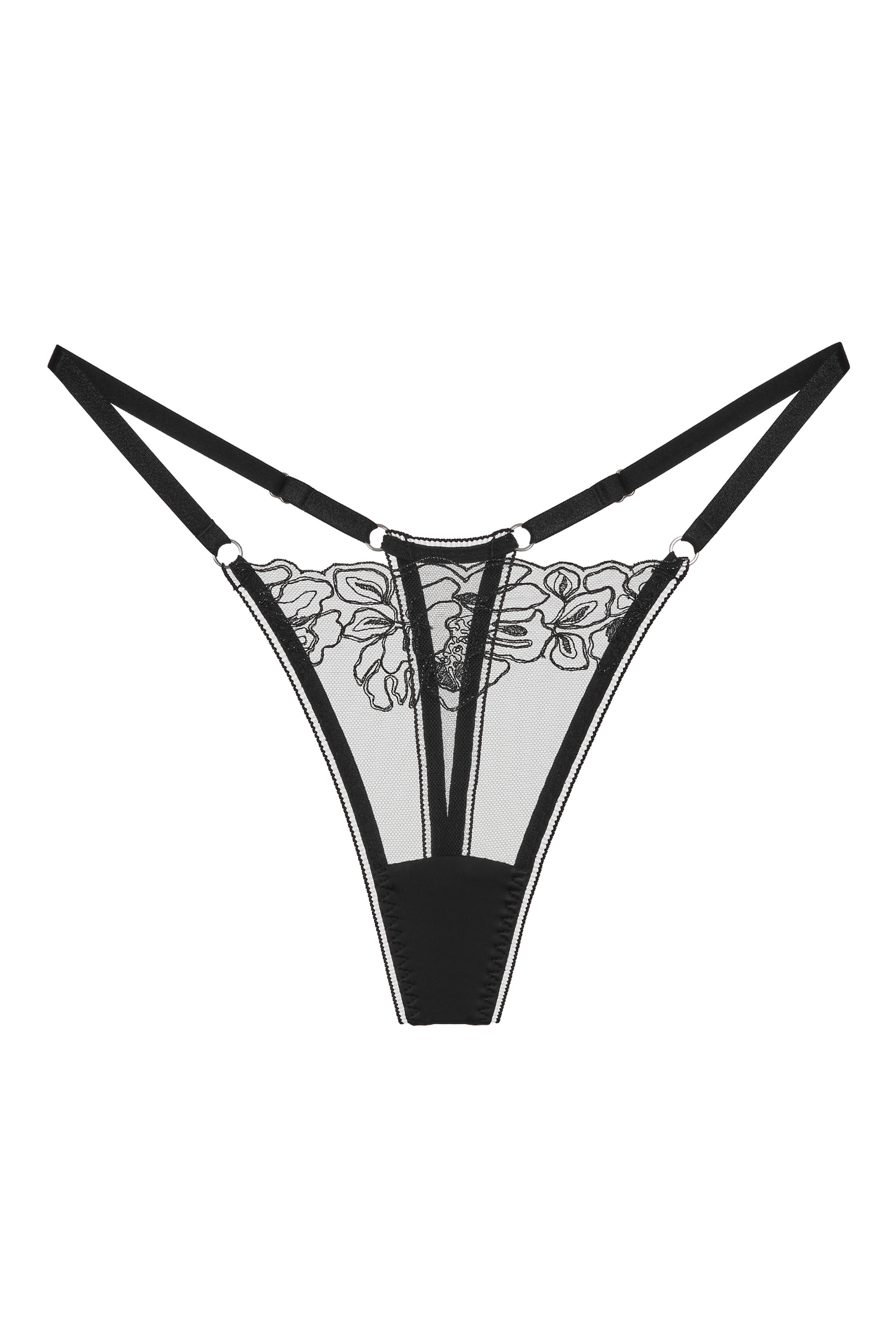 XX thong – packshot, close-up of floral embroidery