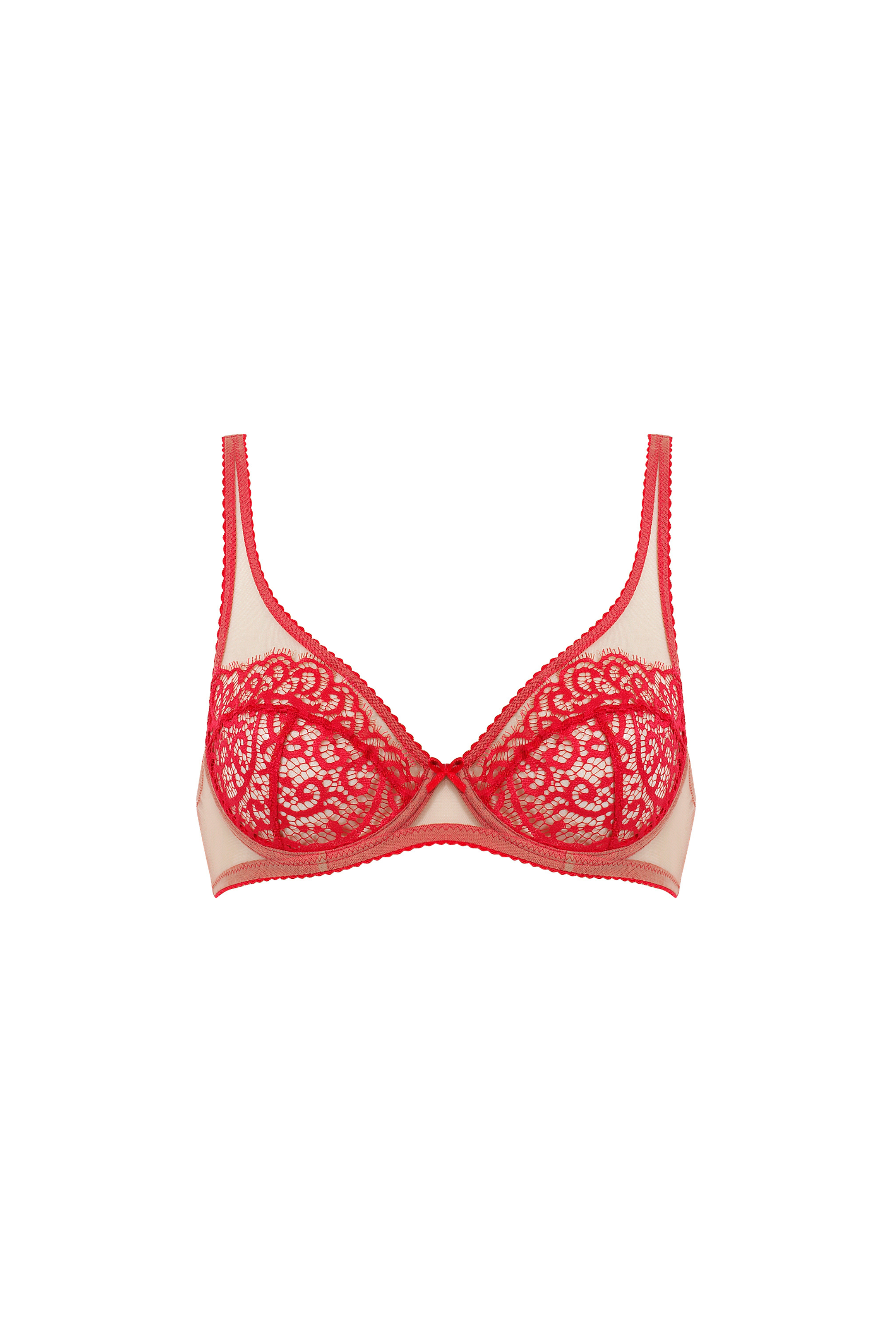 Red 32DDD BODY BY VICTORIA BRA & red lace panty your